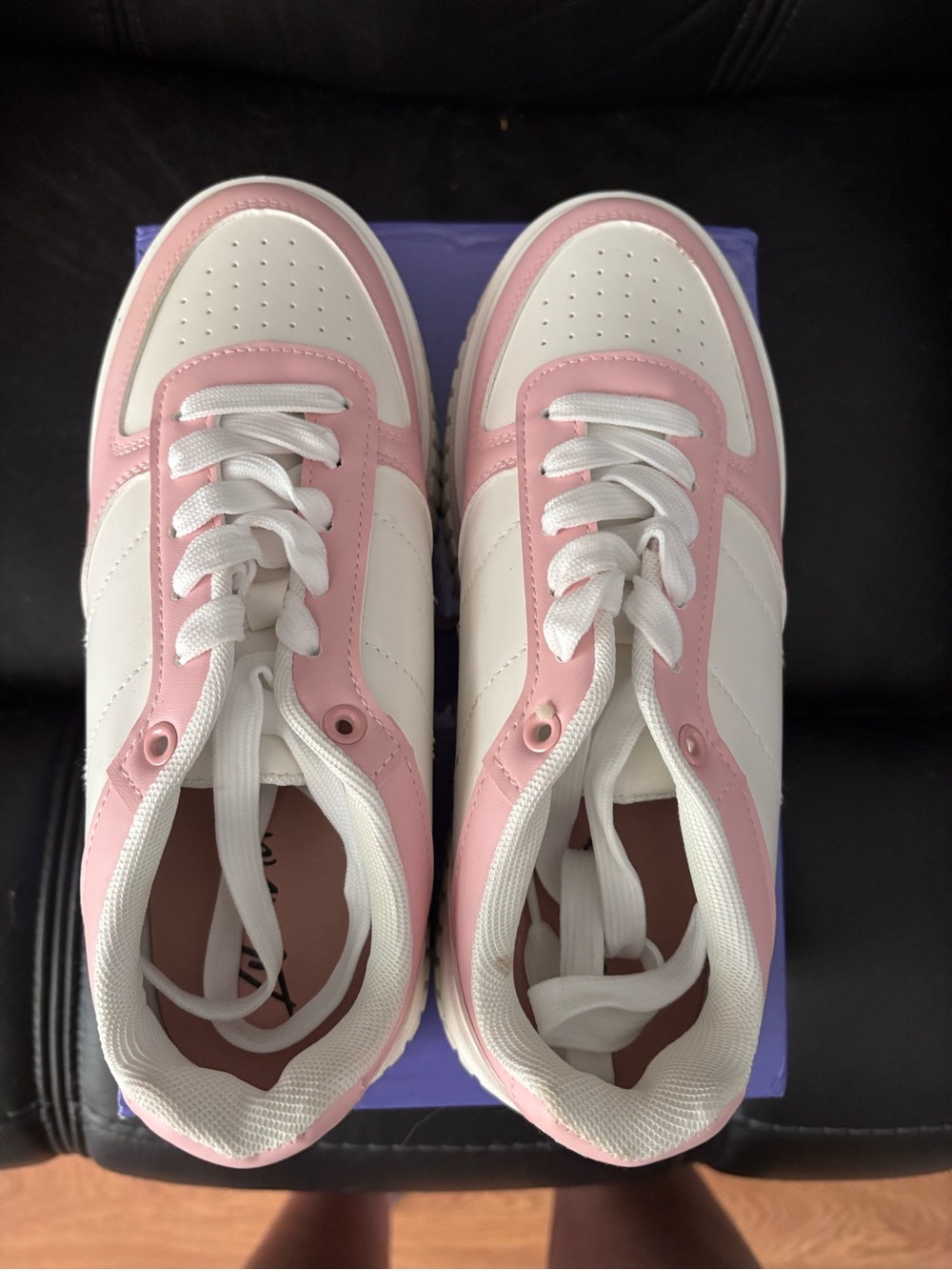 Women’s White and Pink platform Sneakers